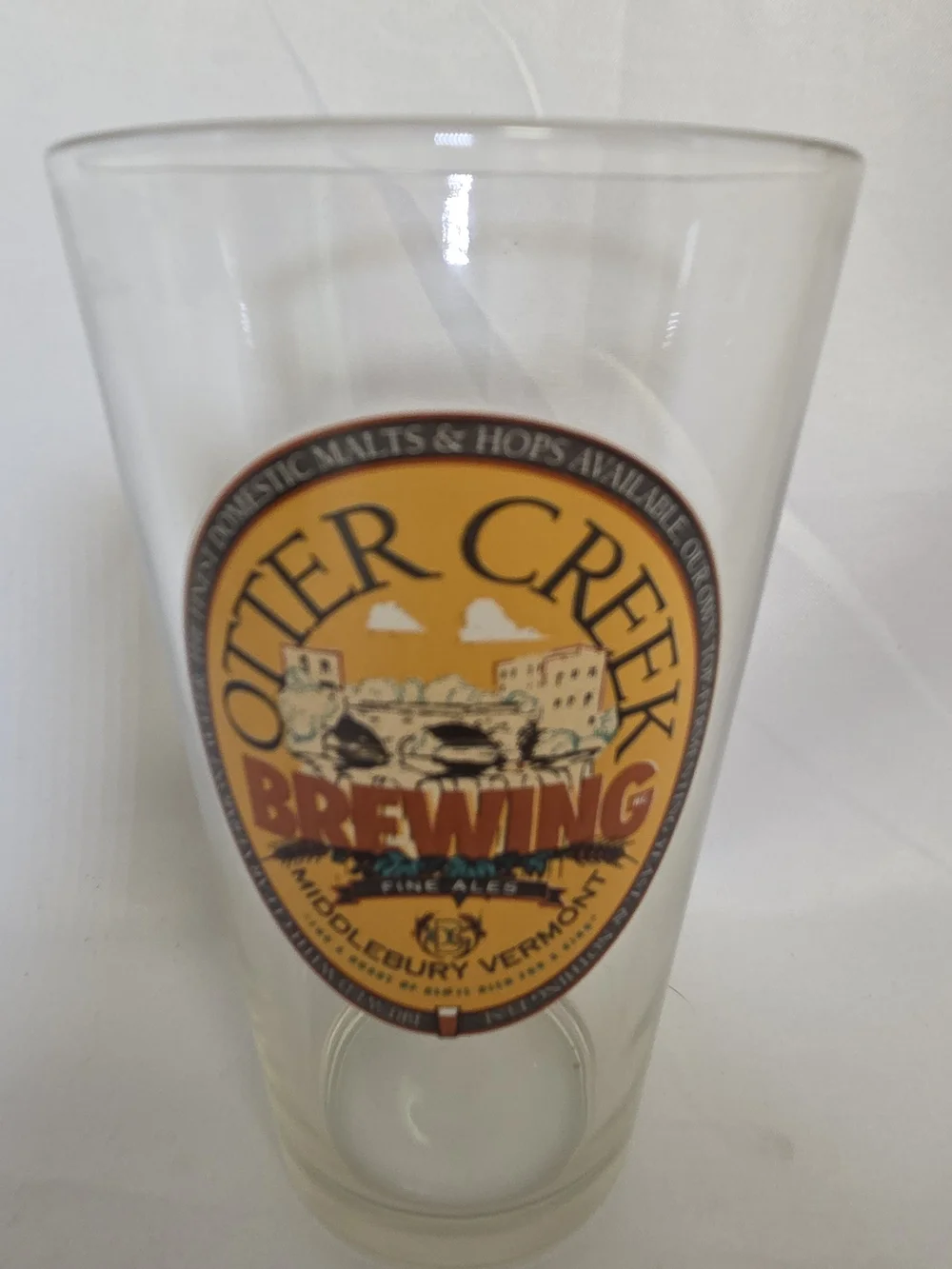 Otter Creek Brewing‎ Fine Ales, Middlebury, Vermont, 16 Oz Pint Draft Beer Glass